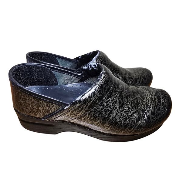 Dansko Black Gold Scribble Professional Comfort Clog Size 38 US Womens7.5 - Picture 3 of 8